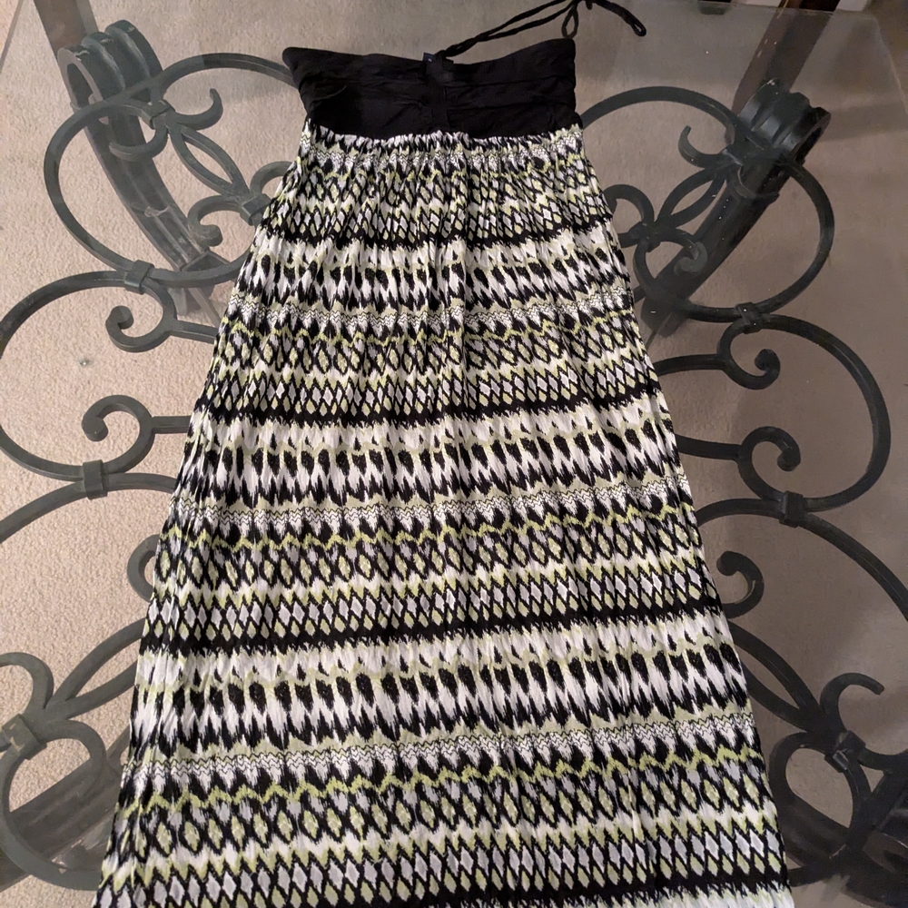 Faded Glory Strapless Dress in Black, White, and Cream